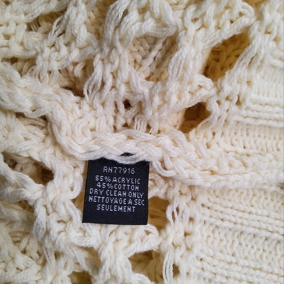 Maeve by the One-Shoulder Crochet Knit Sweater One Size - Picture 4 of 13